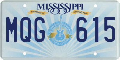 MS license plate MQG615