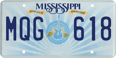 MS license plate MQG618