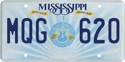 MS license plate MQG620