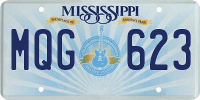 MS license plate MQG623