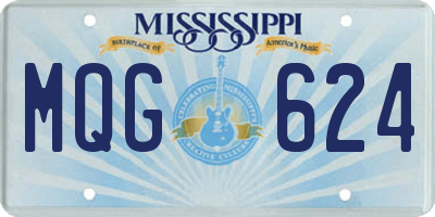 MS license plate MQG624