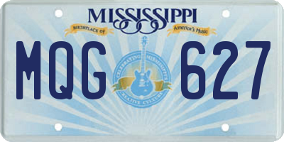 MS license plate MQG627