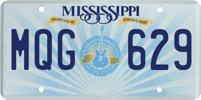 MS license plate MQG629