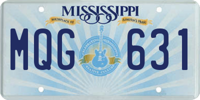 MS license plate MQG631