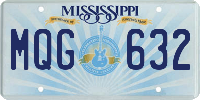 MS license plate MQG632