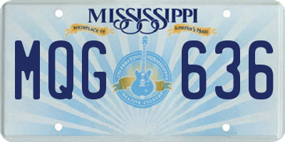MS license plate MQG636