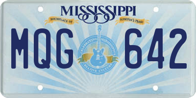 MS license plate MQG642