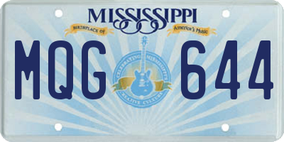 MS license plate MQG644
