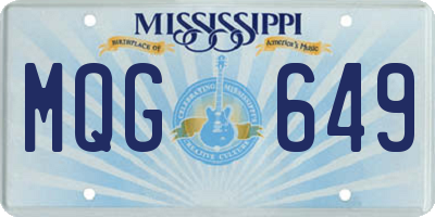 MS license plate MQG649