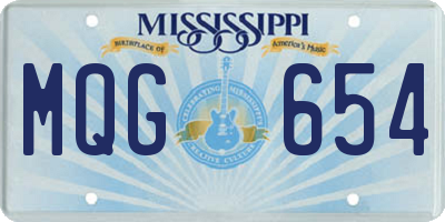 MS license plate MQG654