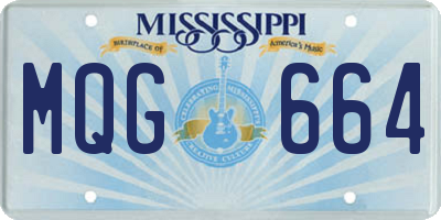 MS license plate MQG664