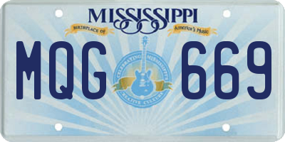 MS license plate MQG669