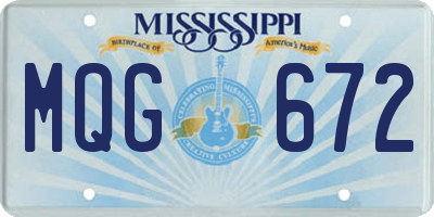 MS license plate MQG672