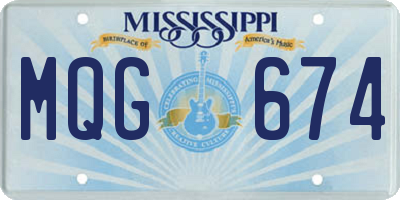 MS license plate MQG674