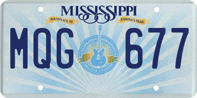 MS license plate MQG677