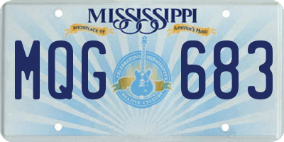 MS license plate MQG683