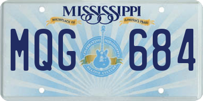 MS license plate MQG684