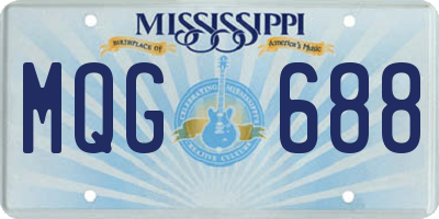 MS license plate MQG688