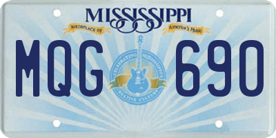 MS license plate MQG690