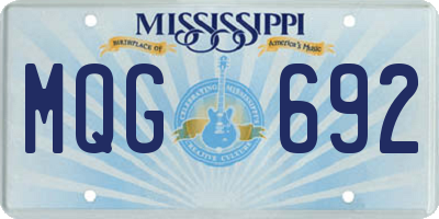 MS license plate MQG692