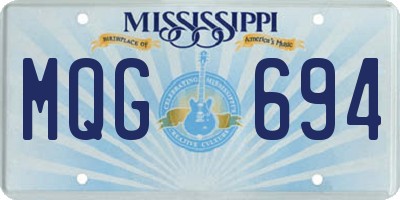 MS license plate MQG694