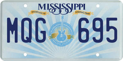MS license plate MQG695