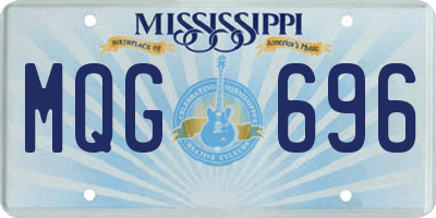 MS license plate MQG696