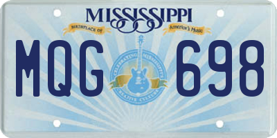 MS license plate MQG698