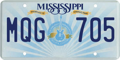 MS license plate MQG705
