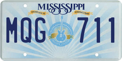 MS license plate MQG711