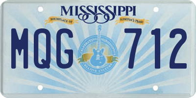 MS license plate MQG712