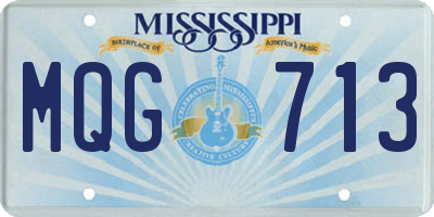 MS license plate MQG713