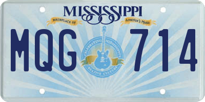 MS license plate MQG714