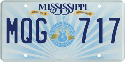 MS license plate MQG717