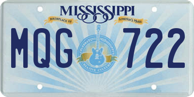 MS license plate MQG722