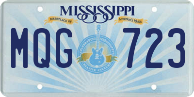 MS license plate MQG723