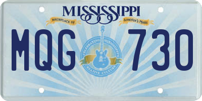 MS license plate MQG730
