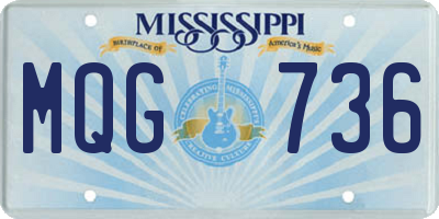 MS license plate MQG736