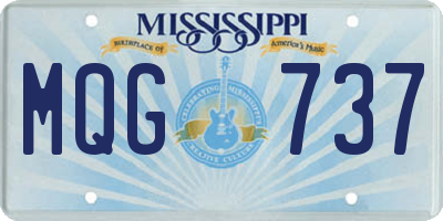 MS license plate MQG737