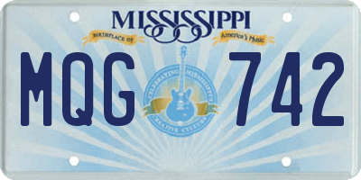 MS license plate MQG742