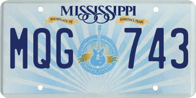 MS license plate MQG743