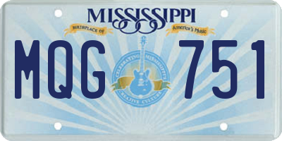 MS license plate MQG751