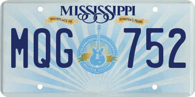 MS license plate MQG752