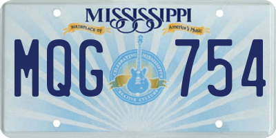 MS license plate MQG754