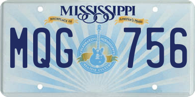 MS license plate MQG756