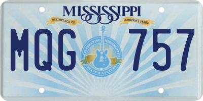 MS license plate MQG757