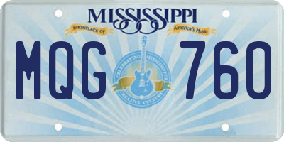 MS license plate MQG760