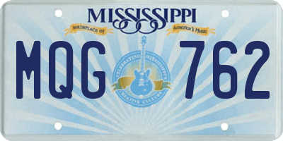 MS license plate MQG762