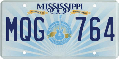 MS license plate MQG764