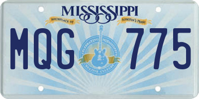 MS license plate MQG775